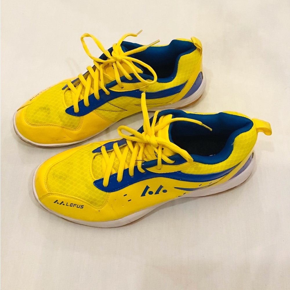 Kids Yellow & Blue Athletic Sneakers